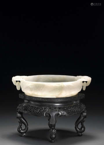 A white jade marriage bowl 18th/19th Century