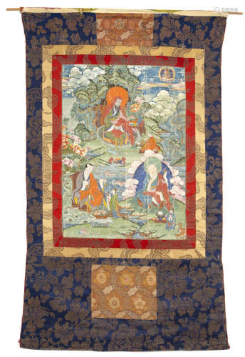 A thangka from an arhat series Eastern Tibet, 18th century