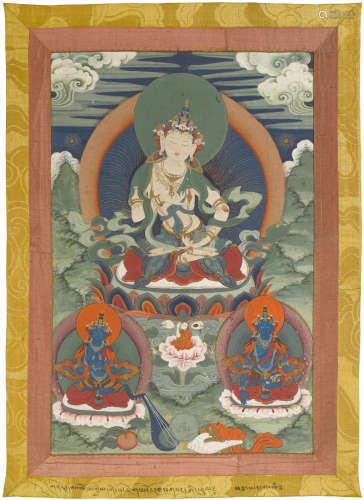 A thangka of Vajrasattva Tibet, circa 19th century