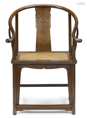 A tielimu horseshoe back chair 19th century