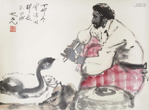 Yang Zhiguang (born 1930) Impression of India, 1987