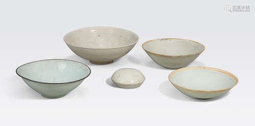 A group of four qingbai wares Song/Yuan dynasty