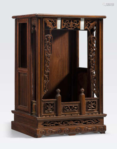 A mixed hardwood household shrine Late Qing dynasty
