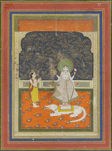 Worship of the goddess Ganga Jaipur, 19th century