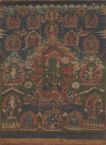 A paubha of Eight-Armed Syamatara Nepal, 18th/19th century