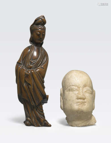 Two Buddhist sculptures