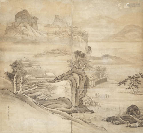 Unkoku Toeki (1591-1644) Mountain Landscape