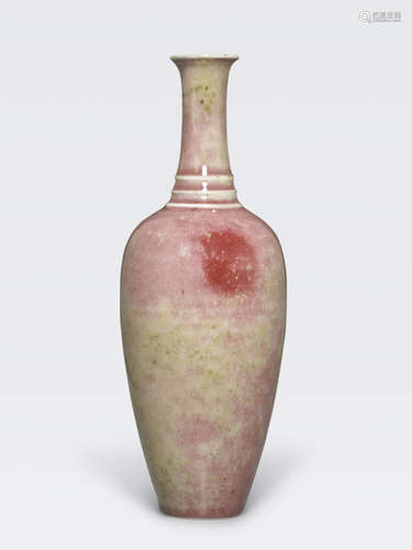 A peach-bloom glazed ovoid vase Kangxi mark, late Qing/Republic period