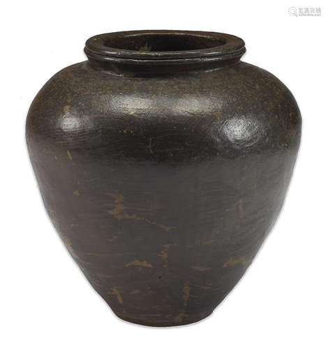 A large stoneware storage jar Edo period