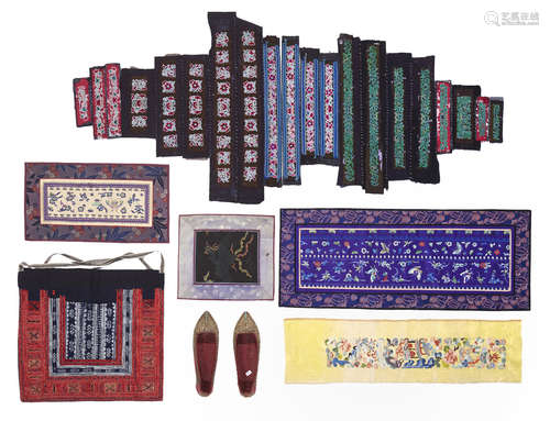 A group of Chinese and other Asian textiles and related decorations