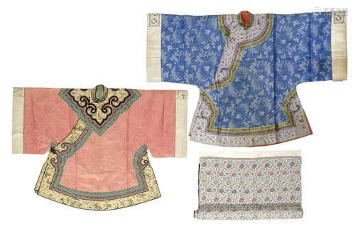 A group of textiles and clothing Late Qing/Republic period