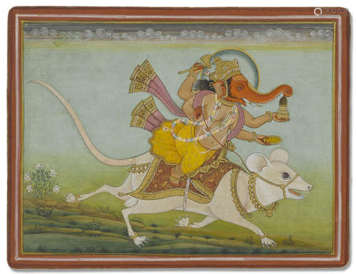 Ganesha riding his rat Bikaner, 19th century