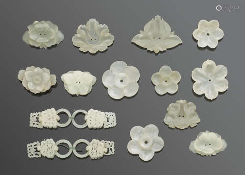 A group small jade carvings Qing dynasty