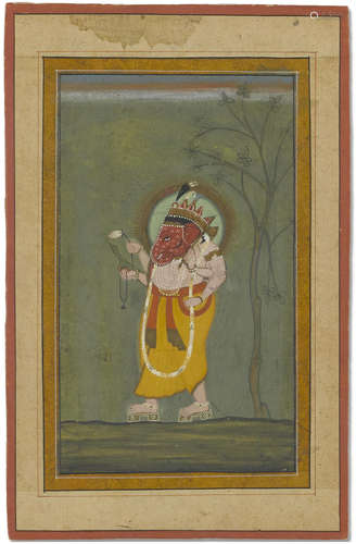 Ganesha standing under a sapling Bikaner, early 19th century