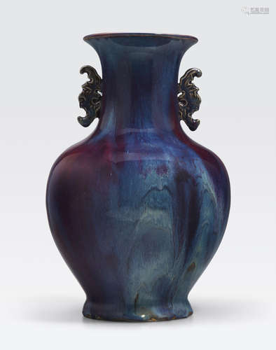 A transformation glazed vase with bat handles Republic period