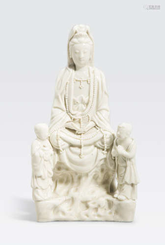 A dehua figure of Guanyin and attendants 17th century