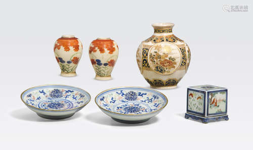 A group of six Asian ceramics 19th/20th century