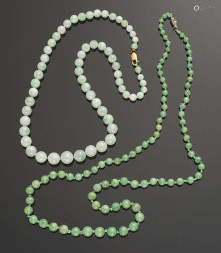 Two Jadeite necklaces