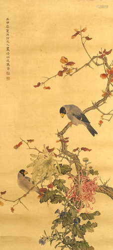 After Ma Jin Bird on Flowering Branch