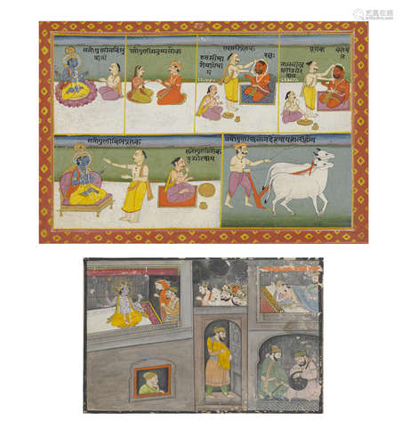 Group of five Indian miniatures