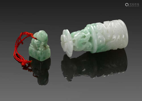 Two small jadeite carvings