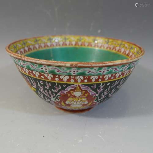 ANTIQUE CHINESE BENCHARONG THAI STYLE BOWL - 18/19TH CENTURY