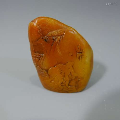 ANTIQUE CHINESE SHOUSHAN STONE SEAL - 19TH CENTURY