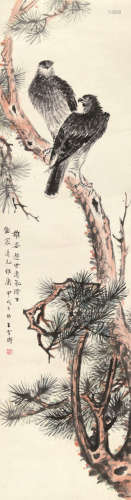 王雪涛（1903-1982） 雄姿逸气 设色纸本 立轴 1934年 作