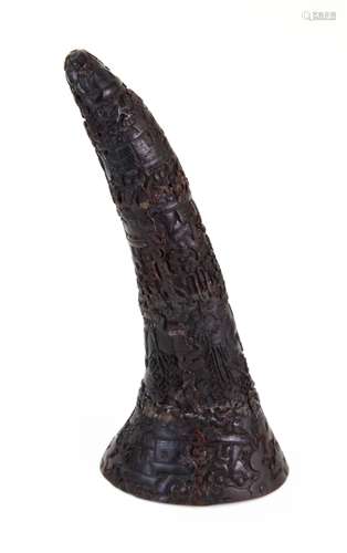 19th C. An Horn Carving