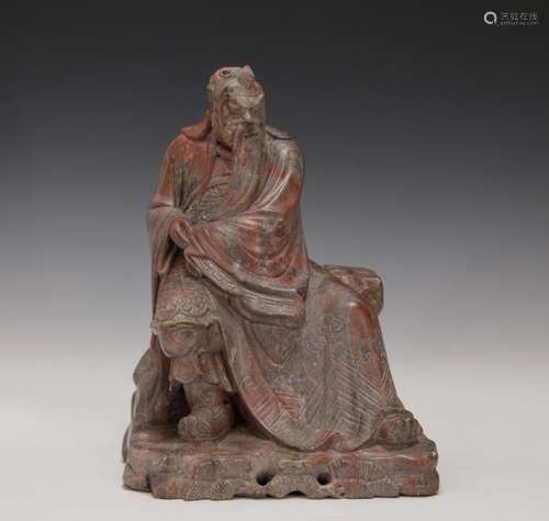 Chinese Soapstone Carving of an Officer