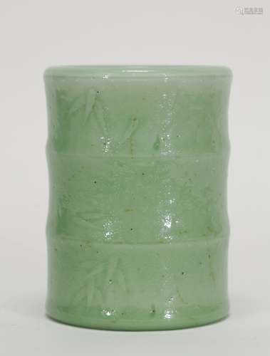 Chinese Celadon Monochrome Brush Pot