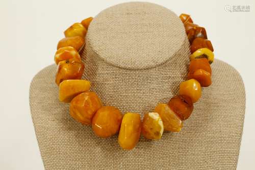 Chinese Butterscotch Amber Necklace