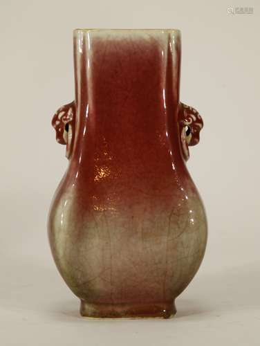 A Chinese Ox-Blood Porcelain Vase, 19th C.