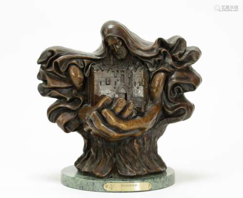 Judaica Bronze Sculpture of Rabbi Moses