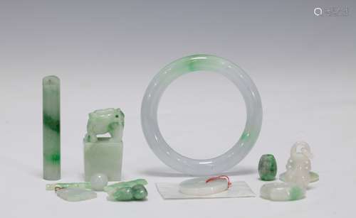 A Group of Chinese Jadeite Carvings