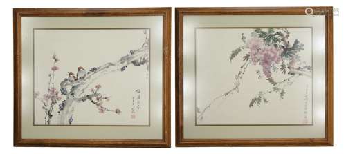 Chinese Watercolor Painting on Silk