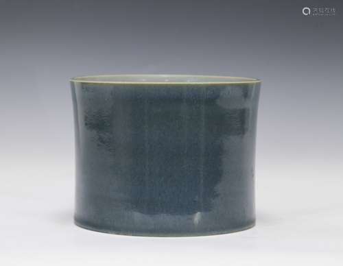 Chinese Blue Glazed Brush Pot