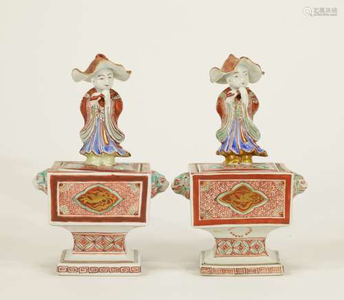 Pair of Japanese Porcelain Container