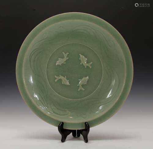 Chinese Celadon Long Quan Porcelain Charger