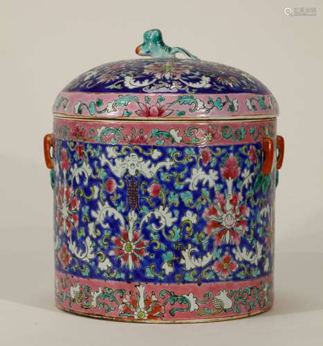 Chinese Famille Verte Porcelain Jar