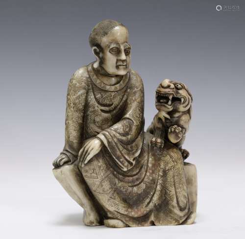 Chinese Soapstone Carving of Louhan