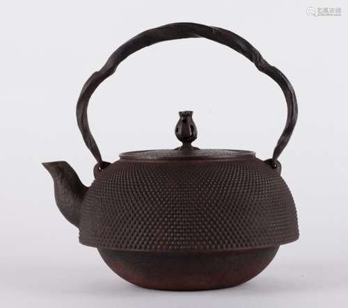 Early 20th C. Japanese Tetsubin Iron Teapot