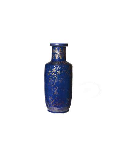 花卉雲鶴紋瓷瓶