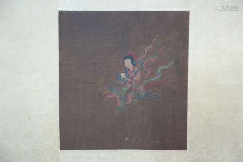 Cinq petites peintures d’album, à l’encre et couleurs légères sur soie.