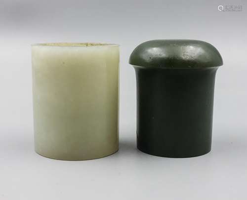 2 Chinese Qing Dynasty Jade Articles