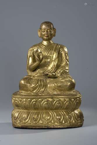 Chinese Gilt Bronze Figure Of Buddha