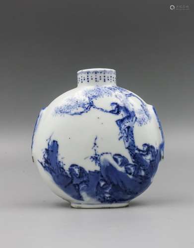 Chinese Blue And White Snuff Bottle