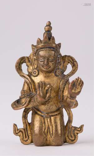 TIBETAN GILT BRONZE BUDDHA