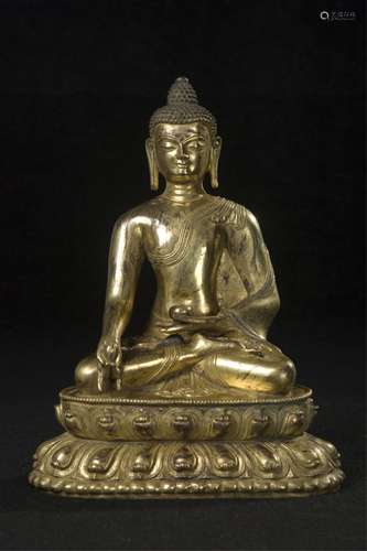 Chinese Gilt Bronze Figure Of Buddha