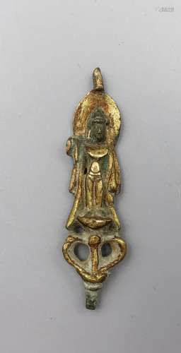 Chinese Tang Dynasty Gilt Bronze Buddha